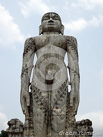 Gomateshwara Bahubali statue at Dharmasthala, Karnataka, India Stock Photo